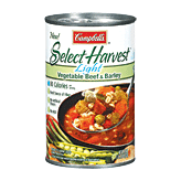 Campbell's Select Harvest vegetable beef & barley, light Full-Size Picture